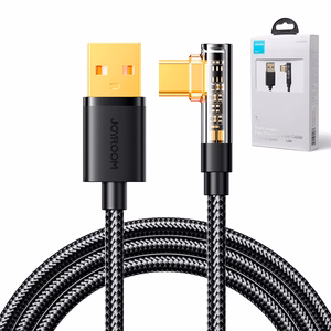 USB кабель Joyroom угловой (S-UC027A6) USB-C (3A) 1.2m чёрный