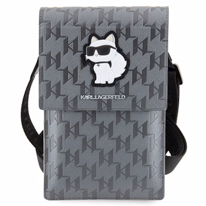 Karl Lagerfeld универсальная сумка для мобильного KLWBSAKHPCG (Saffiano Mono Choupette) серебряная