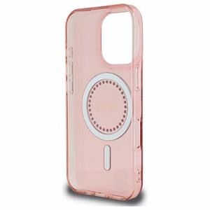 Guess IML Rhinestones MagSafe iPhone 16 Pro Ümbris - roosa