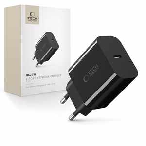 Tech-Protect NC20W USB-C 1-Port PD20W Wall Laadija - must
