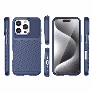 Thunder Ümbris jaoks iPhone 16 Pro Silicone Ümbris - Sinine
