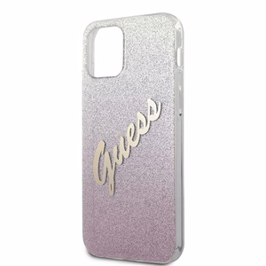 Guess GUHCP12MPCUGLSPI iPhone 12/12 Pro 6.1" roosa/roosa kõvakott Glitter Gradient Script