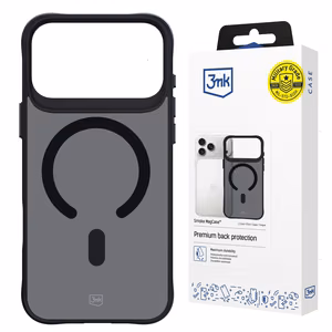3mk Smoke MagCase jaoks iPhone 17 Pro Max - Must Semi-Läbipaistev
