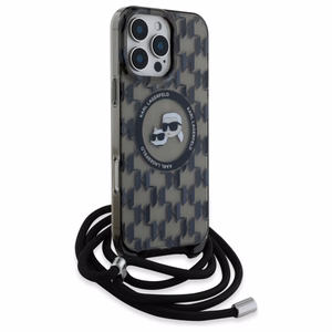 Karl Lagerfeld IML Crossbody Monogram Karl & Choupette Head MagSafe Ümbris jaoks iPhone 16 Pro Max - must