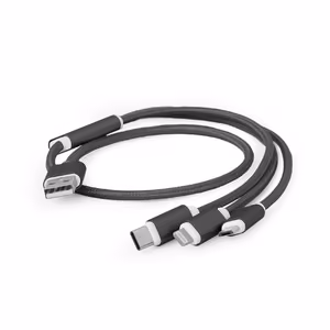 Gembird USB 3in1 laadimiskaabel 1m must