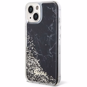 Чехол GUESS для IPHONE 13 / 14 / 15 GUHCP14SLCSGSGK (Liquid Glitter Marble) чёрный