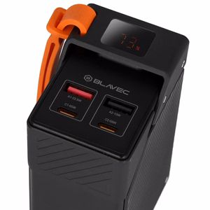 Blavec BJ-50 Tytan akupank, 30 000 mAh, 65 W, 2× USB-C + 2× USB-A (PBBJ50B), must