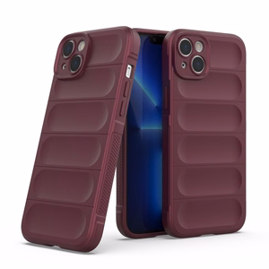 Magic Shield Case ümbris iPhone 14 Plus'ile elastne soomustatud ümbris burgundia värvusega
