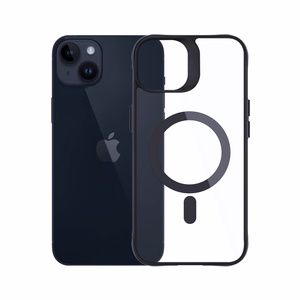 3mk Satin Armor MagCase with MagSafe jaoks iPhone 14 Plus - Clear with must Frame