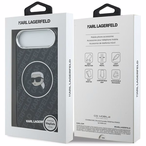 Karl Lagerfeld IML Karl Head Logo MagSafe ümbris mudelile iPhone 17 Air, must