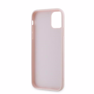 Karl Lagerfeld Diagonal Quilted Script ümbris jaoks iPhone 11 / Xr - roosa