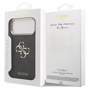 GUESS ümbris jaoks IPHONE 17 Pro Max GUHCP17X4GMGCGR (PU W/ Big 4G Classic Logo) kuldne must
