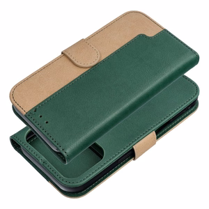 Flip case for iPhone 17 PRO / 18 PRO Split Book green and gold