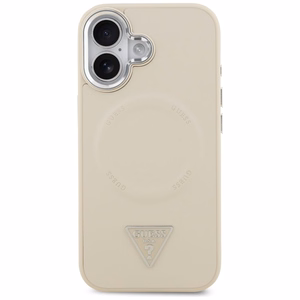 GUESS ümbris jaoks IPHONE 17 compatible with MagSafe GUHMP17SPSDTSCME (PU W/ Triangle Logo) beige