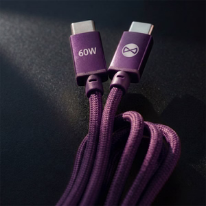 Forever Vibe kaabel USB-C - USB-C 1,0 m 60W tume kirsipunane