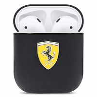 Ferrari FESA2LEBK AirPods cover must/must Jaoks Track Leather