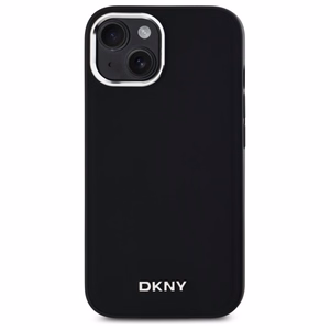 DKNY Plain Logo MagSafe iPhone 15 Plus Ümbris - Must