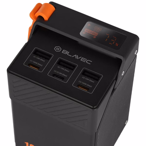 Blavec BJ-50 Tytan akupank, 50 000 mAh, 100 W, 3× USB-C + 3× USB-A (PBBJ50C), must