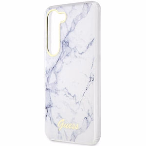 Guess GUHCS23SPCUMAH S23 S911 valge/valge hardcase Marble