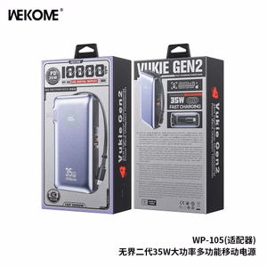 Power Bank WK Design "WP-105" Grey 10000mAh (35W)