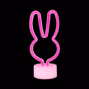 Neon LED on stand RABBIT pink USB-C FSC-10 Forever Light