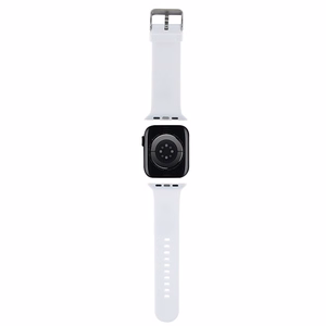 Karl Lagerfeld 3D Rubber Choupette Head rihm valge Apple Watch 42/44/45/49mm jaoks