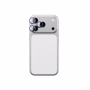 AmazingThing Lens стекло для iPhone 17 Pro / Pro Max с радужной алюминиевой рамкой