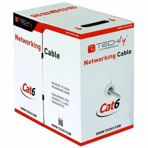 Techly U/UTP kaabel Cat.6 CCA 305 m, jäik, hall