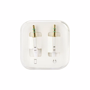 Kaabel AUX Jack 3,5 mm (male) to Jack 3,5 mm (male) BOX 1 m valge