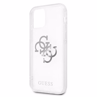 Guess GUHCP12LKS4GSI iPhone 12 Pro Max 6.7" läbipaistev kõvakaaneline 4G Silver Charms kollektsioon