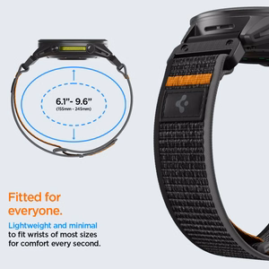 Spigen Athlex Air Strap for Garmin QuickFit 22mm - Black and Orange