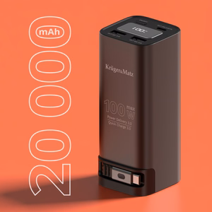 Kruger&Matz liitiumioonakupank QC ja PD-ga, 20000 mAh, 100 W