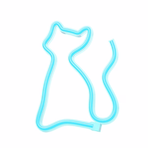 Neon LED Light CAT türkīis NNE24 Neolia