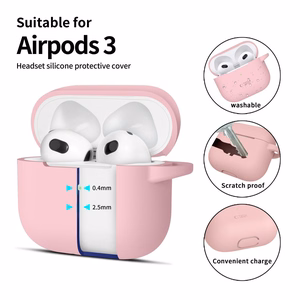Tech-Protect Silicone Hook Ümbris jaoks Apple AirPods 3 - roosa