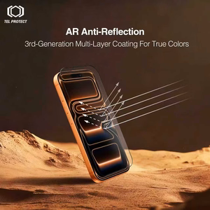 Karastatud klaas Tel Protect 10X AR 3.0 AntiReflective Titanium Iphone 15 Pro (ümbrik)