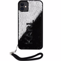 Karl Lagerfeld KLHCN61PSQRKS iPhone 11 / Xr 6.1" hõbedane/hõbedane hardcase Sequins Cord