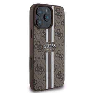 Guess 4G Printed Stripes MagSafe iPhone 16 Pro Ümbris - Brown