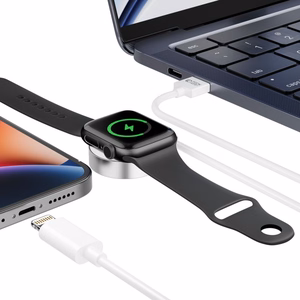 Tech-Protect UltraBoost 2 в 1 магнитное зарядное устройство с кабелями USB-C Lightning для Apple Watch 1.5м - белый