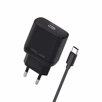 Beline Võrgulaadija 1x USB-C 30W + USB-C kaabel must PD 3.0 BLNCB30C GaN