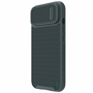 Nillkin Textured S ümbris iPhone 14-le, soomustatud kate koos kaamerakattega, roheline