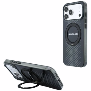 Mercedes AMG IML Double Layer Urban Line ümbris seadmele iPhone 18 Pro Max / 17 Pro Max, rõngastoega, MagSafe-ühilduv – must