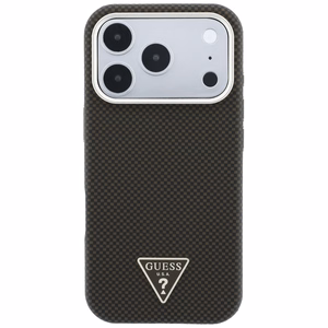 Guess Kevlar Triangle Logo MagSafe ümbris mudelile iPhone 17 Pro / 18 Pro – värv: pruun