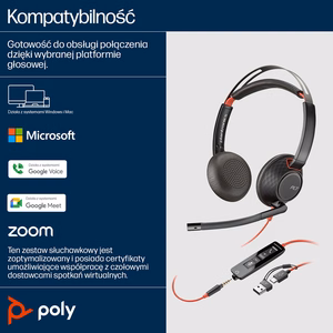 POLY Blackwire C5220 USB-C kõrvaklapid +sisseehitatud kaabel