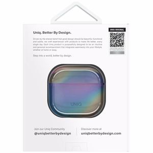 Чехол Uniq Iridescia AirPods 4 Hang - голографический мультицвет