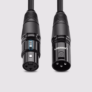 Ugreen AV130 66717 heli XLR (pesa) - XLR (pistik) kaabel mikrofonile / võimendile 2m - must