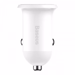 Autolaadija Baseus Grain Pro valge (2xUSB / 4.8A)