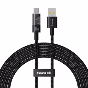 Baseus Gem USB A to USB C fast charging cable 2 m 100 W must