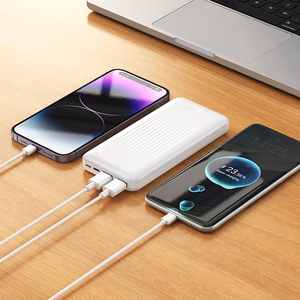 Borofone Power Bank 10000mAh BJ80 Clever - 2xUSB + Type C - QC 3.0 22,5W PD 20W white