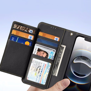 Dux Ducis Lawa iPhone 16e Leather Ümbris with Detachable Magnetic Wallet - Must