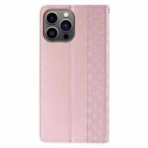 Magnet Strap Case чехол для iPhone 13 Pro Max кошелёк + мини-подвеска ремешок розовый